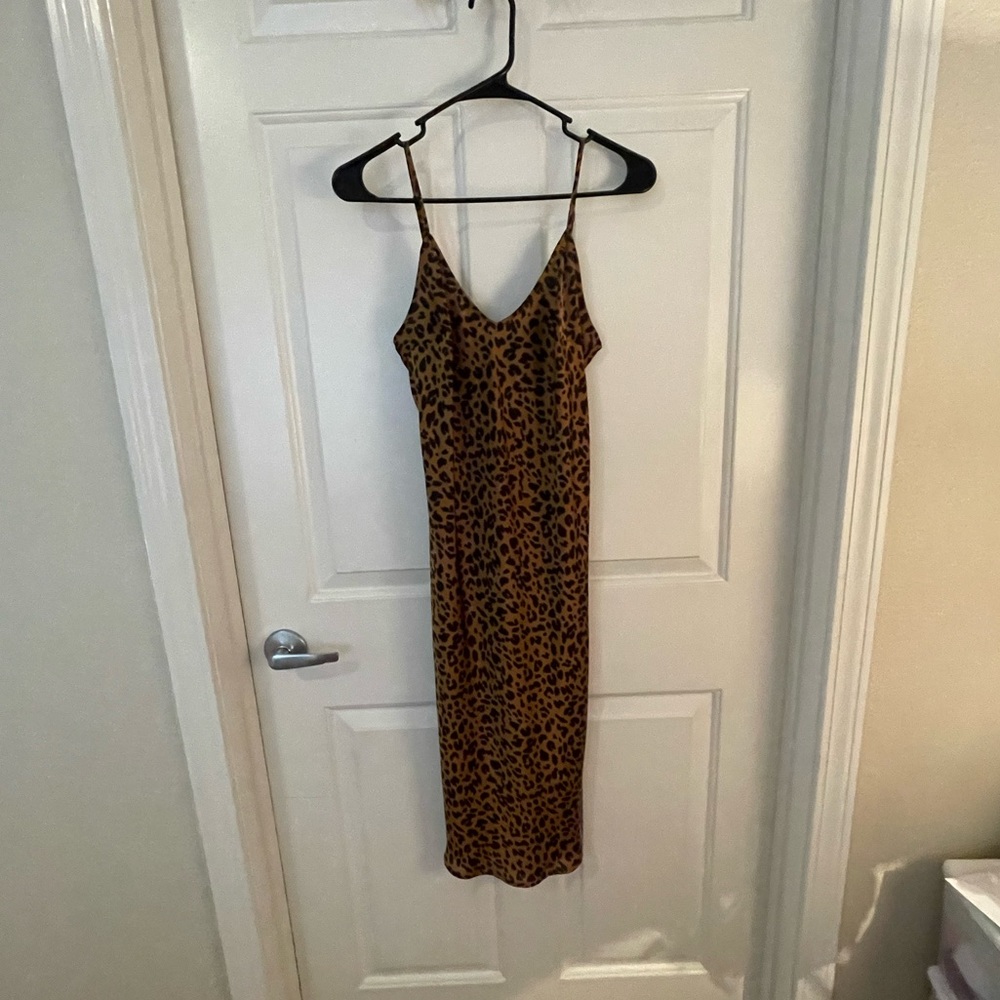 Cheetah print slip dress